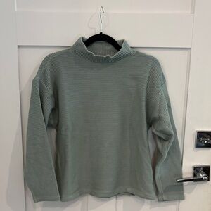 Madewell Textured Knit Sweater in Sage Green
